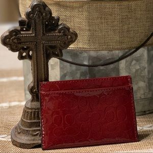 Red Coach Credit Card Holder